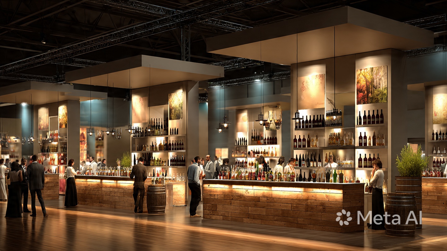 Wine fair exhibition scene used to illustrate POZNAJ Polish Wine Festival